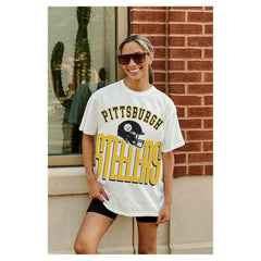 Pittsburgh Steelers  Gameday Couture Women's Oversized Classic Fierce Focus T-Shirt