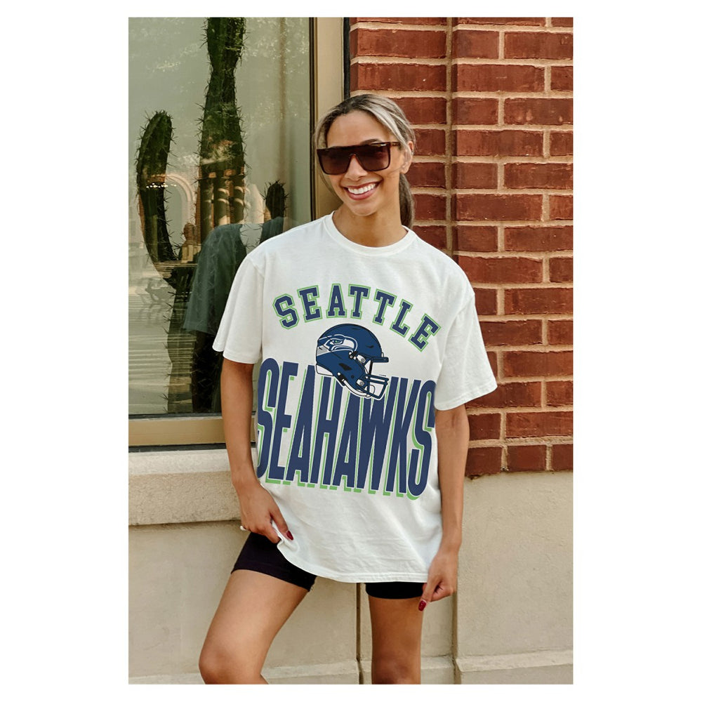 Seattle Seahawks  Gameday Couture Women's Oversized Classic Fierce Focus T-Shirt