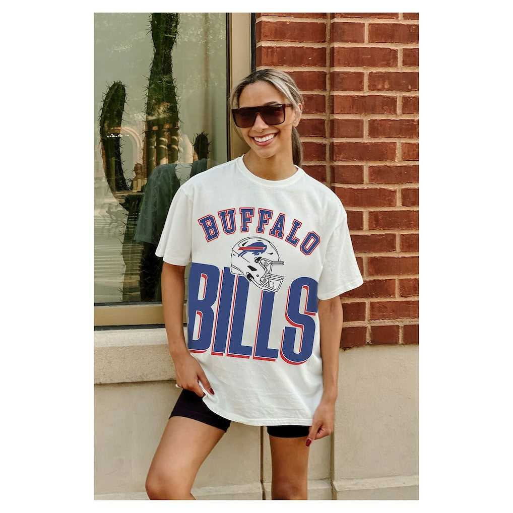 Buffalo Bills  Gameday Couture Women's Oversized Classic Fierce Focus T-Shirt