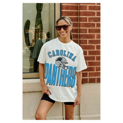 Carolina Panthers  Gameday Couture Women's Oversized Classic Fierce Focus T-Shirt