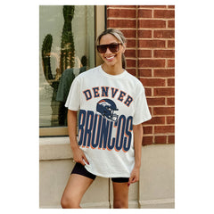 Denver Broncos  Gameday Couture Women's Oversized Classic Fierce Focus T-Shirt