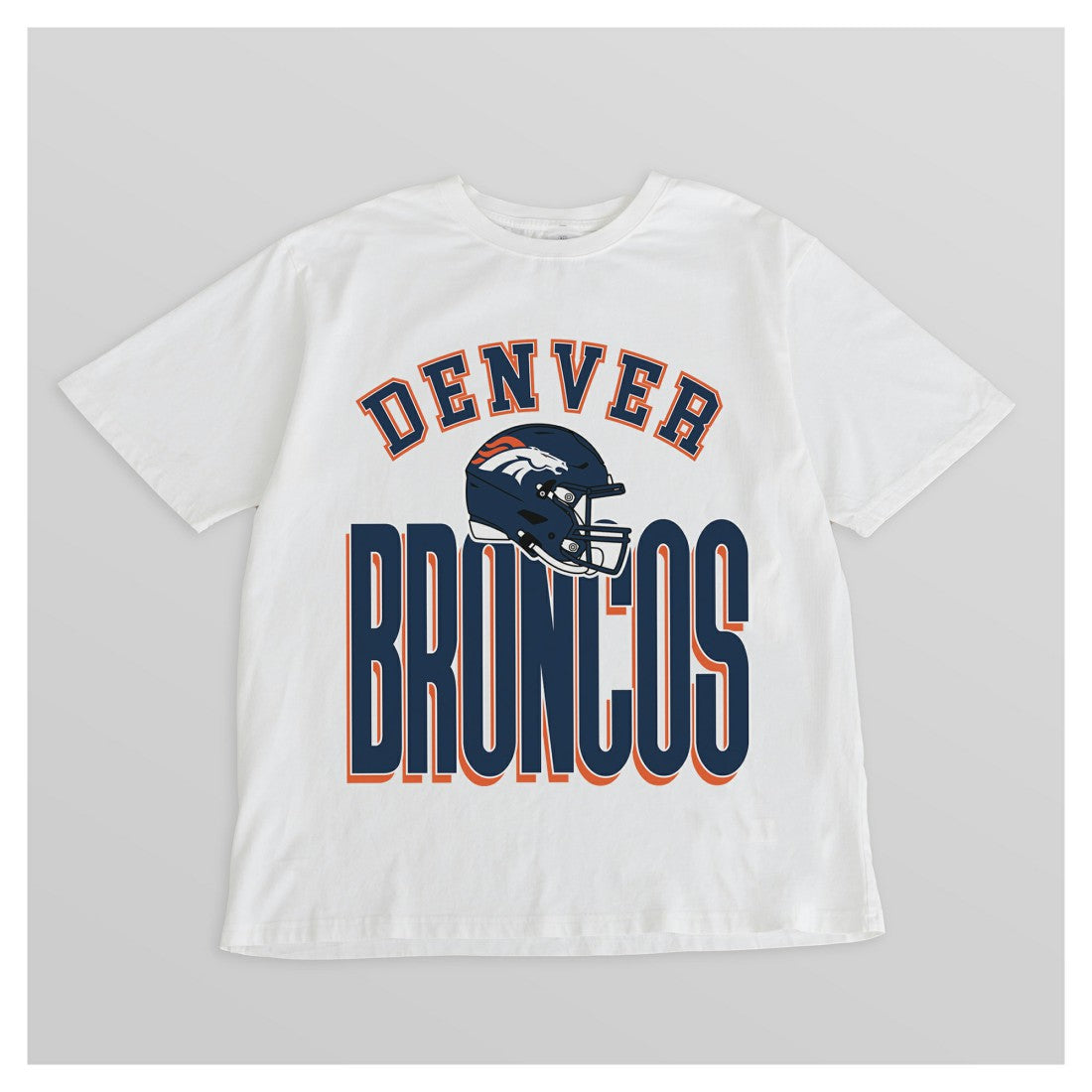 Denver Broncos  Gameday Couture Women's Oversized Classic Fierce Focus T-Shirt