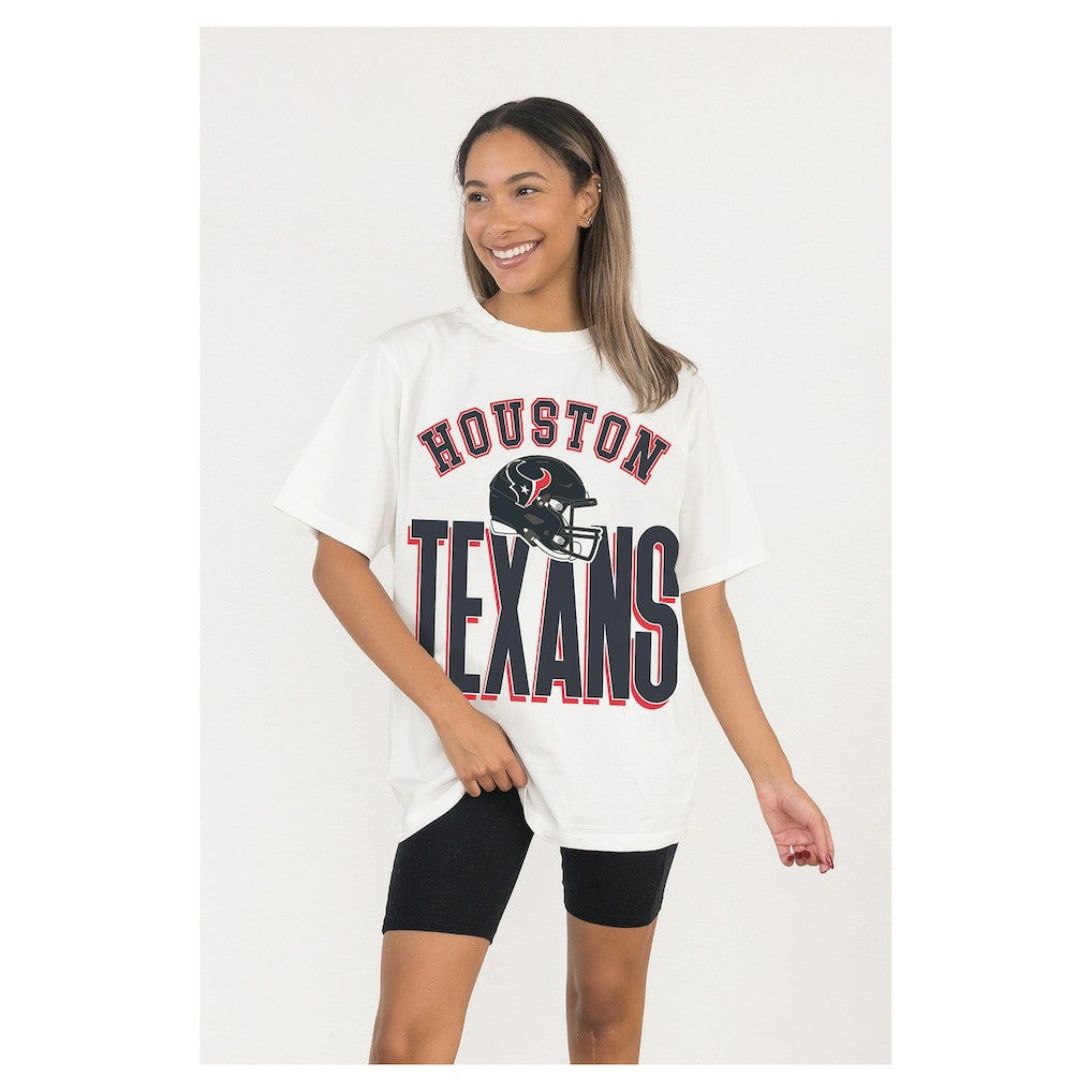 Houston Texans  Gameday Couture Women's Oversized Classic Fierce Focus T-Shirt
