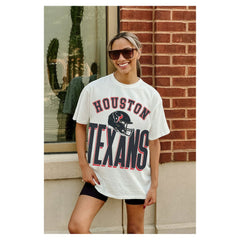 Houston Texans  Gameday Couture Women's Oversized Classic Fierce Focus T-Shirt