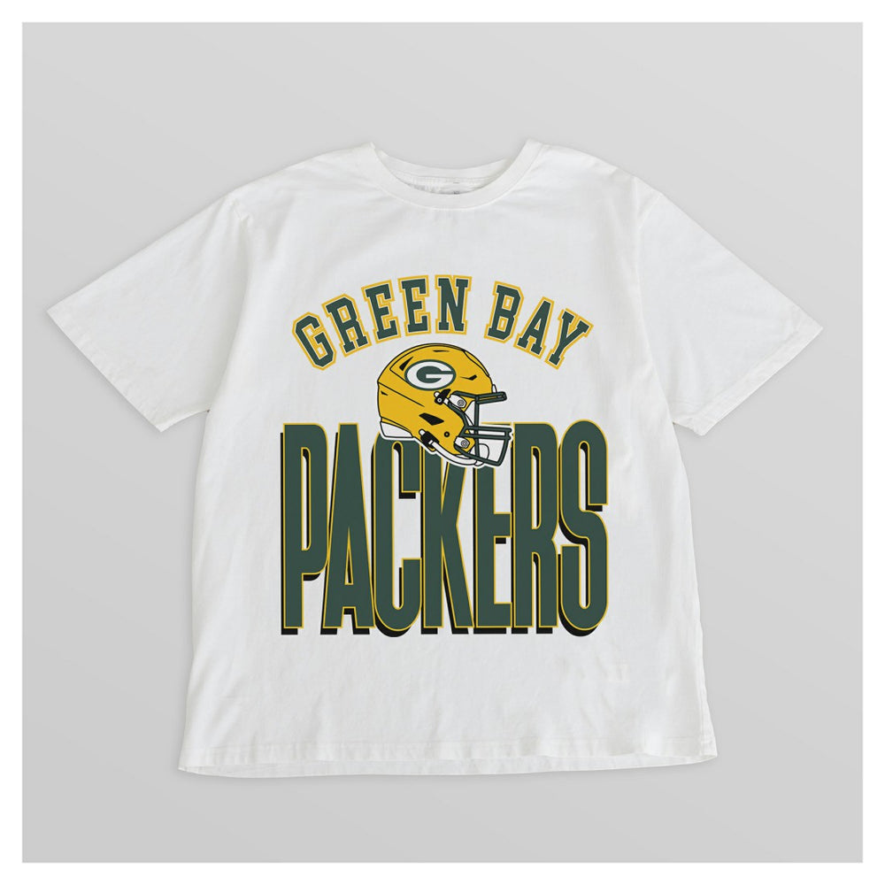 Green Bay Packers  Gameday Couture Women's Oversized Classic Fierce Focus T-Shirt