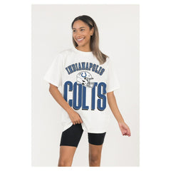 Indianapolis Colts  Gameday Couture Women's Oversized Classic Fierce Focus T-Shirt