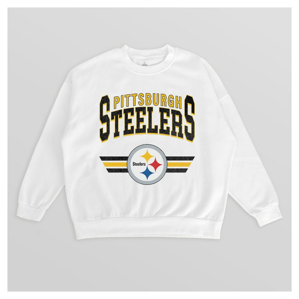 Pittsburgh Steelers  Gameday Couture Women's Swift Strike Premium Oversized Fleece Pullover Sweatshirt