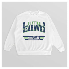 Seattle Seahawks  Gameday Couture Women's Swift Strike Premium Oversized Fleece Pullover Sweatshirt