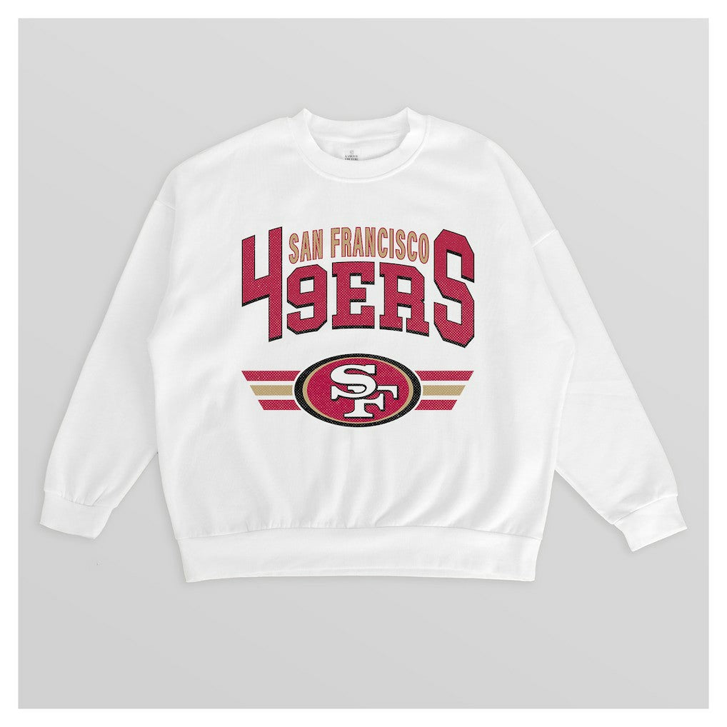 San Francisco 49ers  Gameday Couture Women's Swift Strike Premium Oversized Fleece Pullover Sweatshirt
