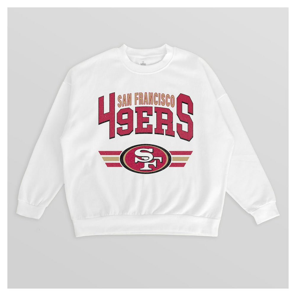 San Francisco 49ers  Gameday Couture Women's Swift Strike Premium Oversized Fleece Pullover Sweatshirt