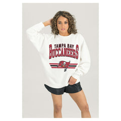 Tampa Bay Buccaneers  Gameday Couture Women's Swift Strike Premium Oversized Fleece Pullover Sweatshirt
