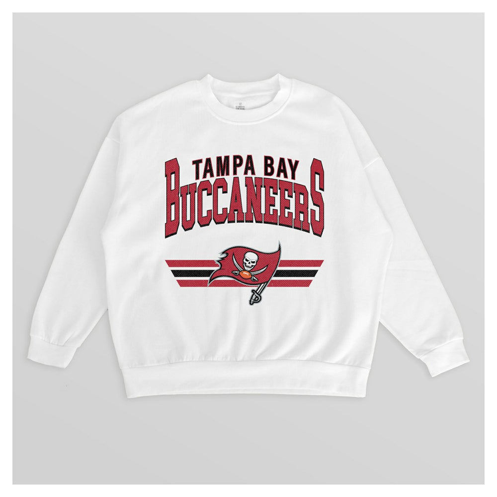Tampa Bay Buccaneers  Gameday Couture Women's Swift Strike Premium Oversized Fleece Pullover Sweatshirt