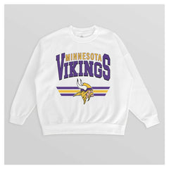 Minnesota Vikings  Gameday Couture Women's Swift Strike Premium Oversized Fleece Pullover Sweatshirt