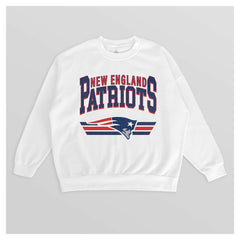 New England Patriots  Gameday Couture Women's Swift Strike Premium Oversized Fleece Pullover Sweatshirt