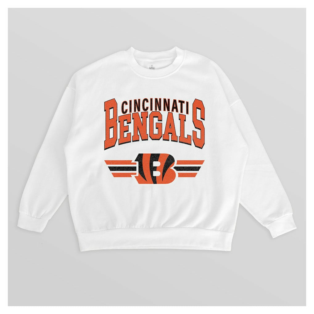 Cincinnati Bengals  Gameday Couture Women's Swift Strike Premium Oversized Fleece Pullover Sweatshirt