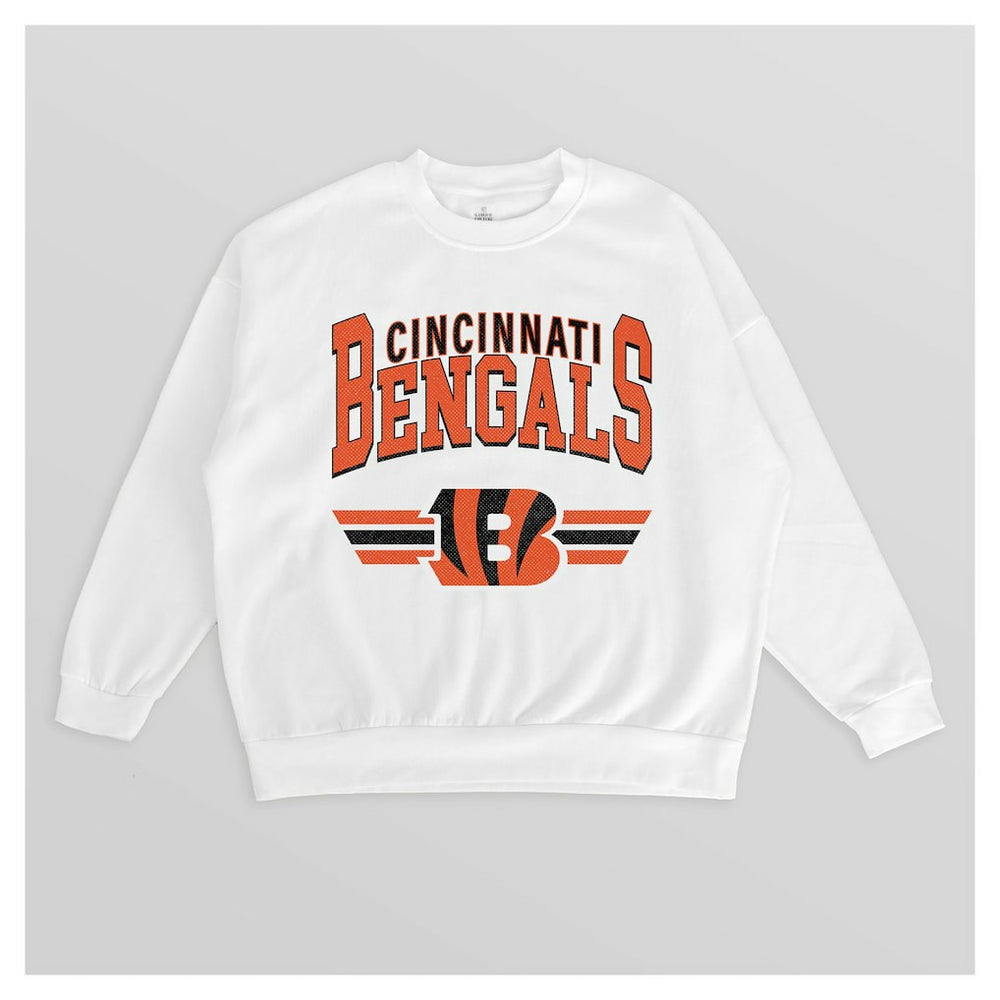 Cincinnati Bengals  Gameday Couture Women's Swift Strike Premium Oversized Fleece Pullover Sweatshirt