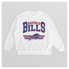 Buffalo Bills  Gameday Couture Women's Swift Strike Premium Oversized Fleece Pullover Sweatshirt