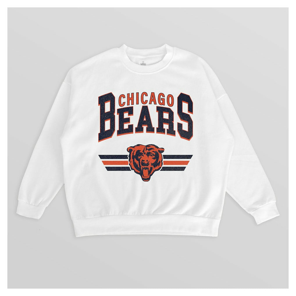 Chicago Bears  Gameday Couture Women's Swift Strike Premium Oversized Fleece Pullover Sweatshirt