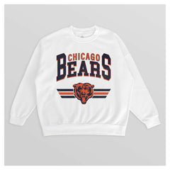 Chicago Bears  Gameday Couture Women's Swift Strike Premium Oversized Fleece Pullover Sweatshirt