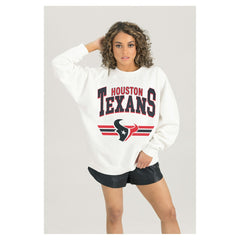 Houston Texans  Gameday Couture Women's Swift Strike Premium Oversized Fleece Pullover Sweatshirt