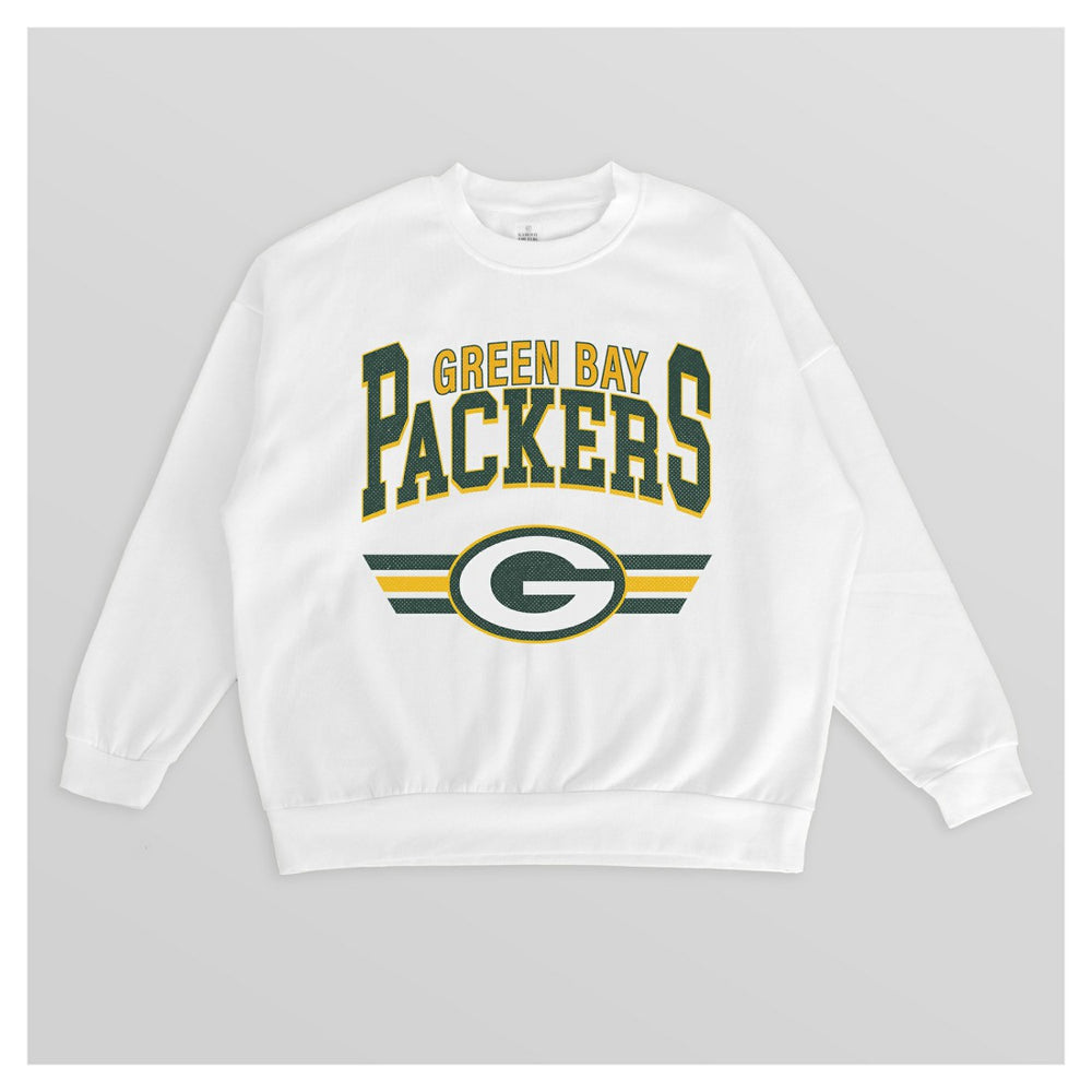 Green Bay Packers  Gameday Couture Women's Swift Strike Premium Oversized Fleece Pullover Sweatshirt