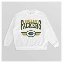 Green Bay Packers  Gameday Couture Women's Swift Strike Premium Oversized Fleece Pullover Sweatshirt