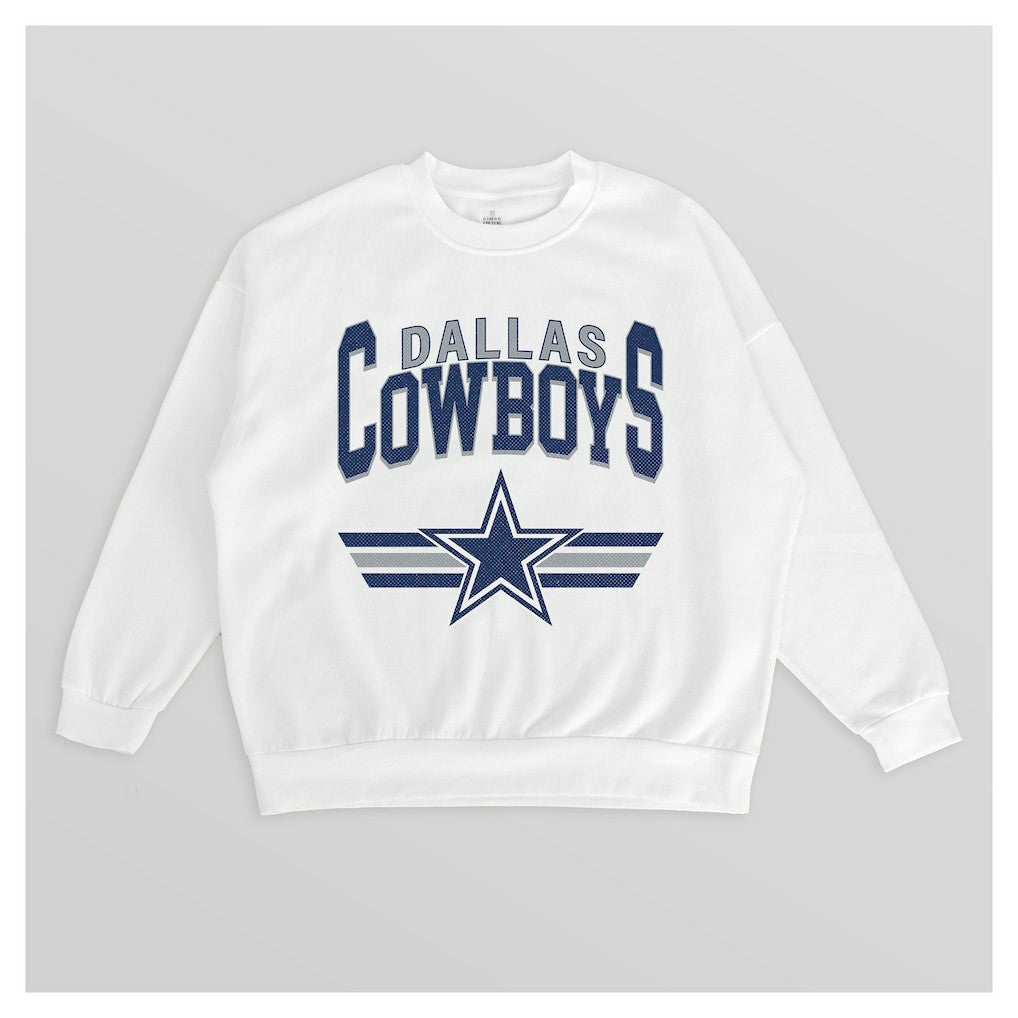 Dallas Cowboys  Gameday Couture Women's Swift Strike Premium Oversized Fleece Pullover Sweatshirt
