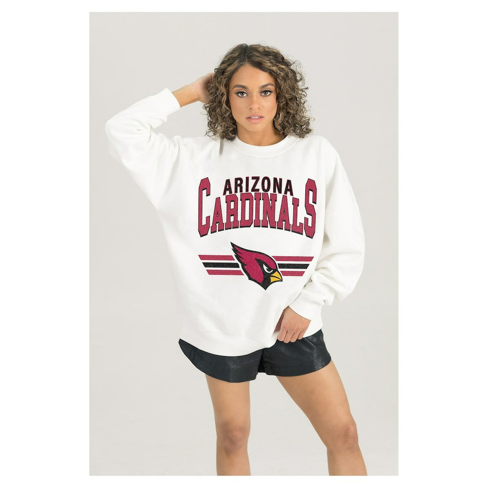 Arizona Cardinals  Gameday Couture Women's Swift Strike Premium Oversized Fleece Pullover Sweatshirt