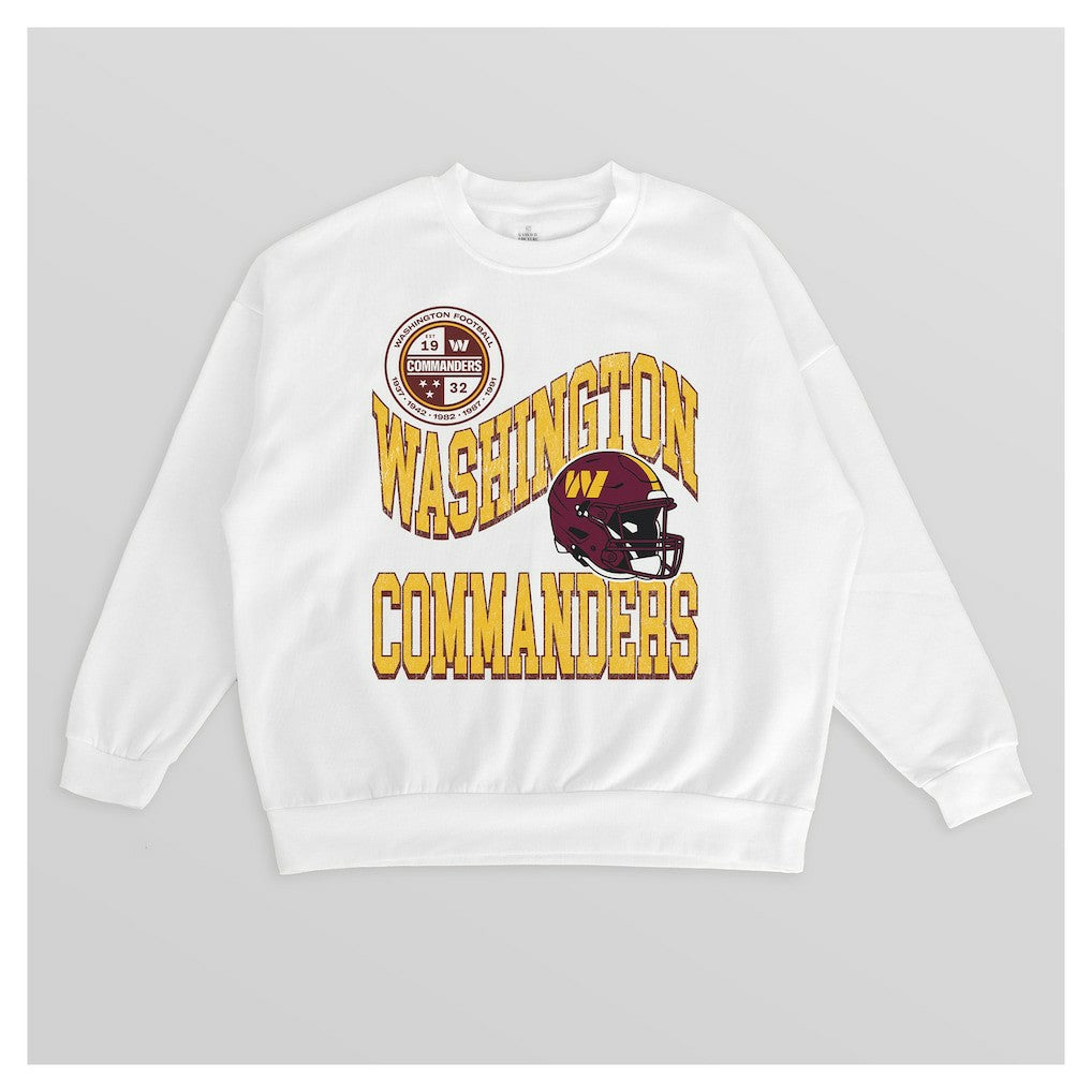 Washington Commanders  Gameday Couture Women's Oversized Hard Earned Premium Fleece Pullover Sweatshirt