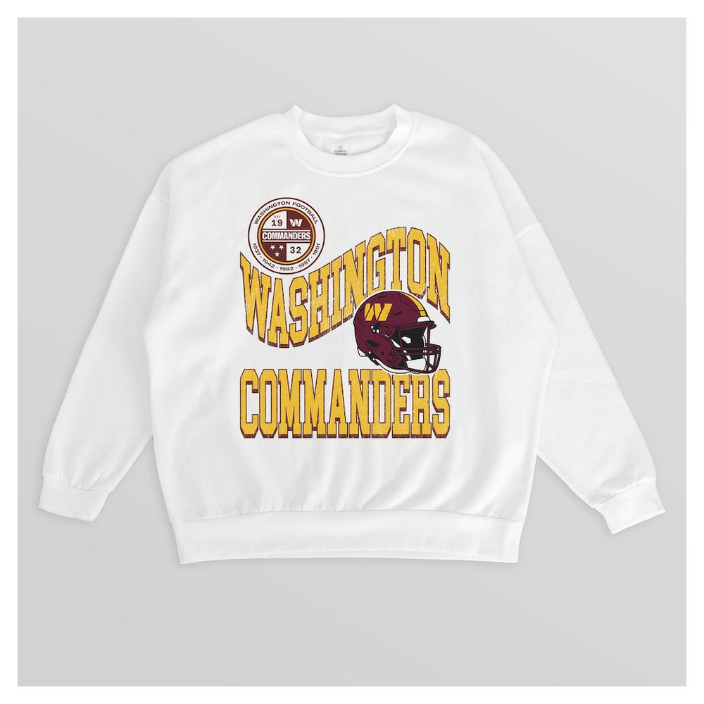Washington Commanders  Gameday Couture Women's Oversized Hard Earned Premium Fleece Pullover Sweatshirt