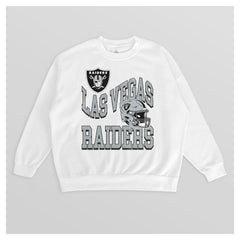 Las Vegas Raiders  Gameday Couture Women's Oversized Hard Earned Premium Fleece Pullover Sweatshirt