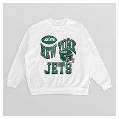 New York Jets  Gameday Couture Women's Oversized Hard Earned Premium Fleece Pullover Sweatshirt