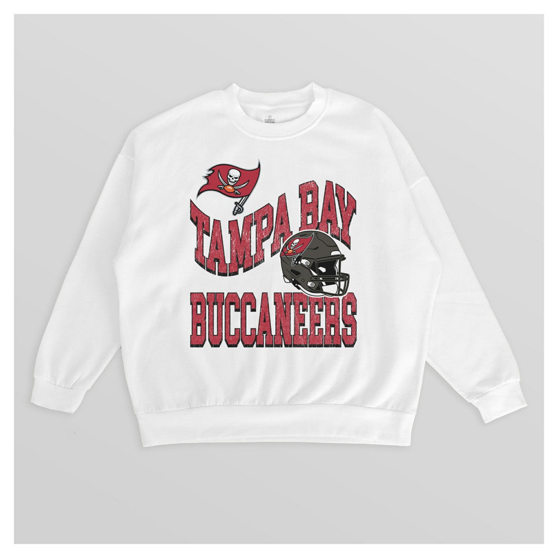Tampa Bay Buccaneers  Gameday Couture Women's Oversized Hard Earned Premium Fleece Pullover Sweatshirt