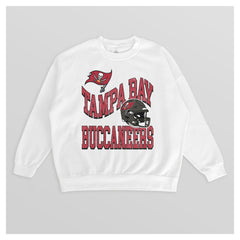 Tampa Bay Buccaneers  Gameday Couture Women's Oversized Hard Earned Premium Fleece Pullover Sweatshirt