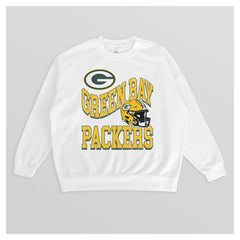 Green Bay Packers  Gameday Couture Women's Oversized Hard Earned Premium Fleece Pullover Sweatshirt
