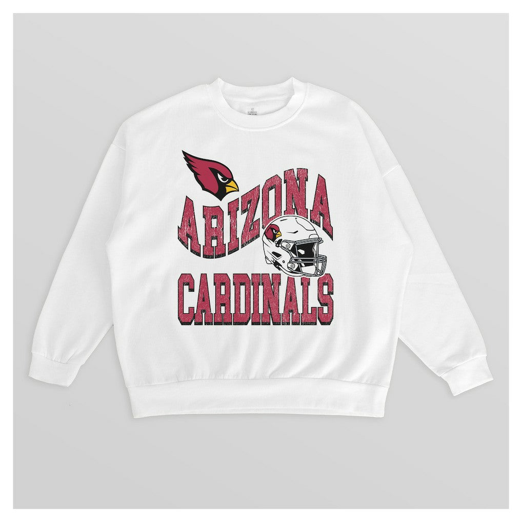 Arizona Cardinals  Gameday Couture Women's Oversized Hard Earned Premium Fleece Pullover Sweatshirt