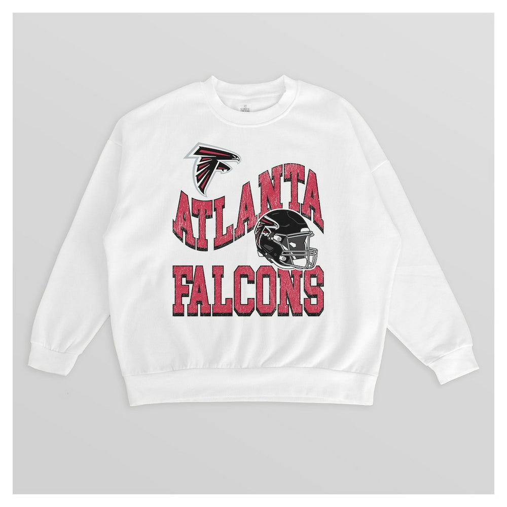 Atlanta Falcons  Gameday Couture Women's Oversized Hard Earned Premium Fleece Pullover Sweatshirt