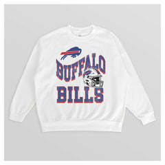 Buffalo Bills  Gameday Couture Women's Oversized Hard Earned Premium Fleece Pullover Sweatshirt