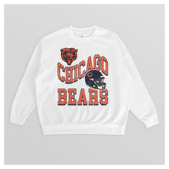 Chicago Bears  Gameday Couture Women's Oversized Hard Earned Premium Fleece Pullover Sweatshirt