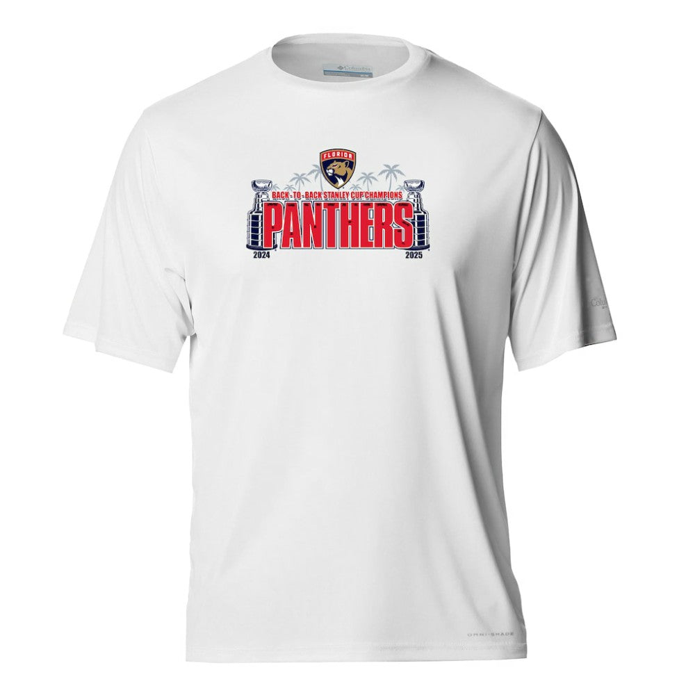 Florida Panthers Columbia Terminal Tackle Back-To-Back Stanley Cup Champions Omni-Shade T-Shirt Outlet