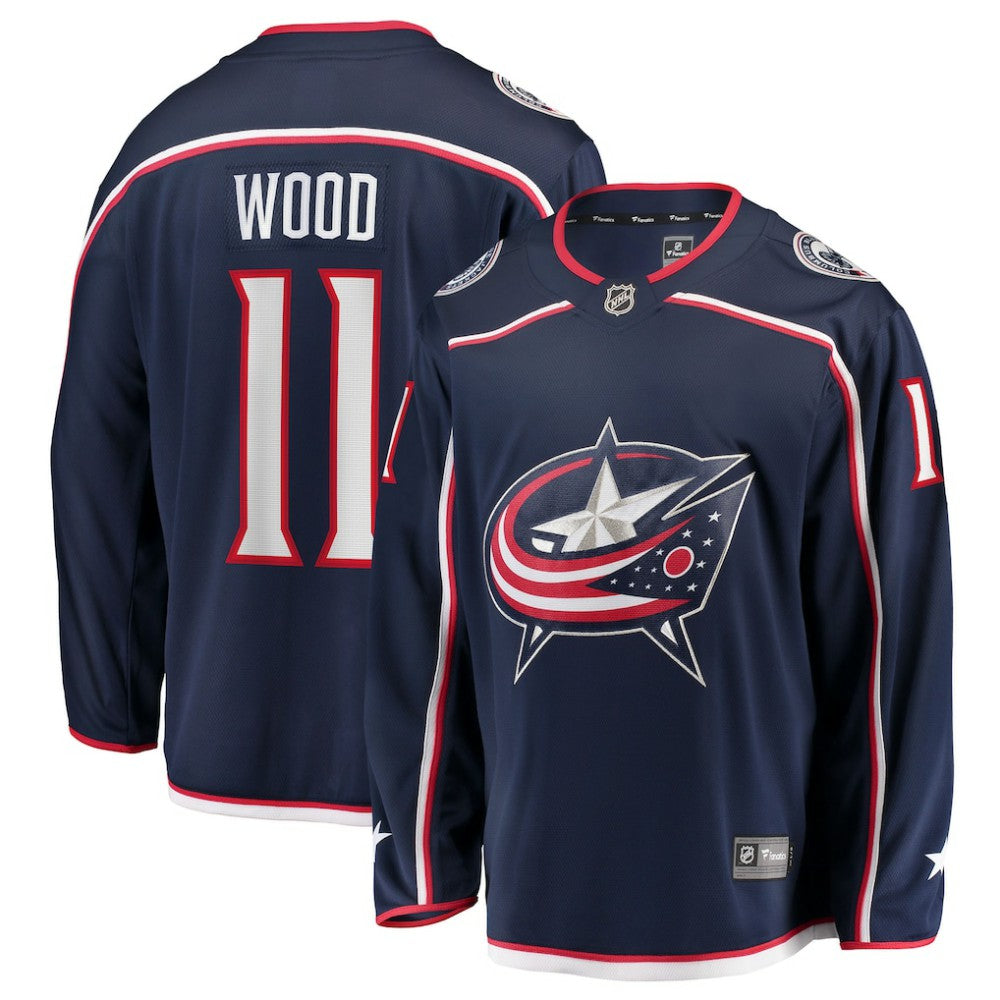 Miles Wood Columbus Blue Jackets Fanatics Home Breakaway Jersey Online