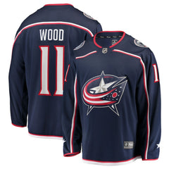 Miles Wood Columbus Blue Jackets Fanatics Home Breakaway Jersey Online