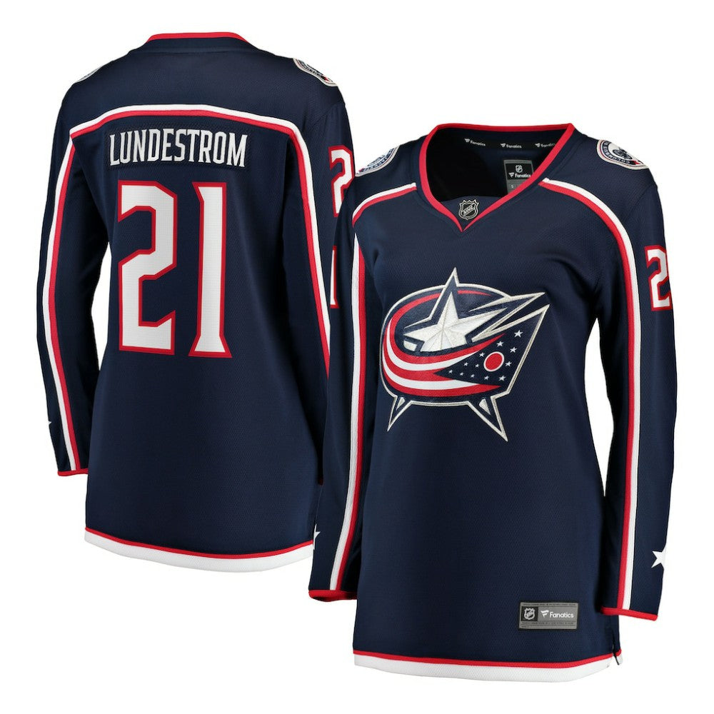 Isac Lundestrom Columbus Blue Jackets Fanatics Women's Home Breakaway Jersey On Sale