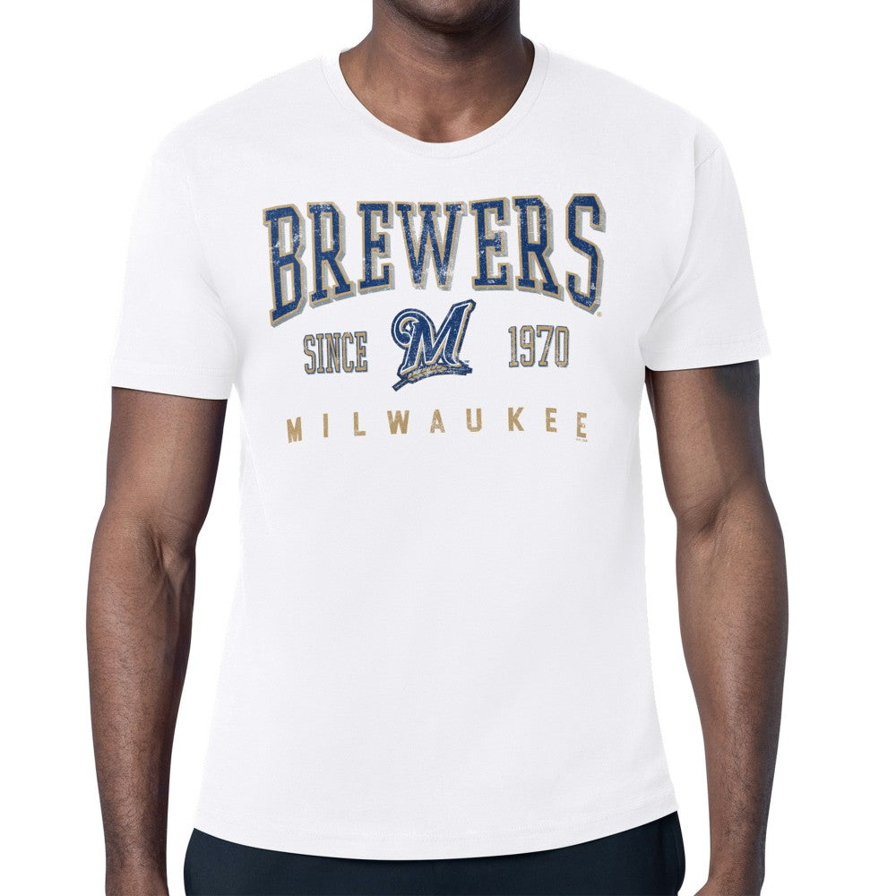 Milwaukee Brewers Starter Distressed Logo T-Shirt | MLB Sale