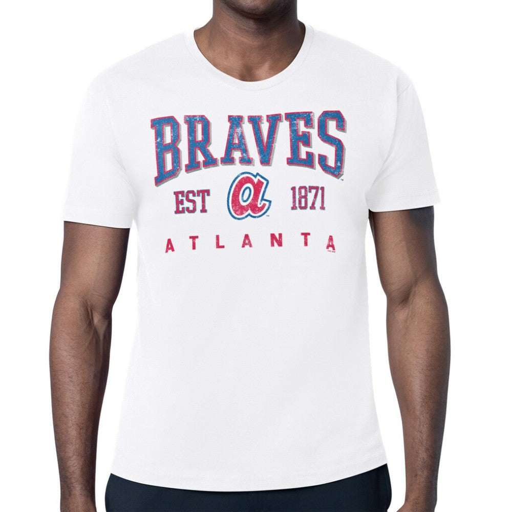 Atlanta Braves Starter Distressed Logo T-Shirt | MLB US