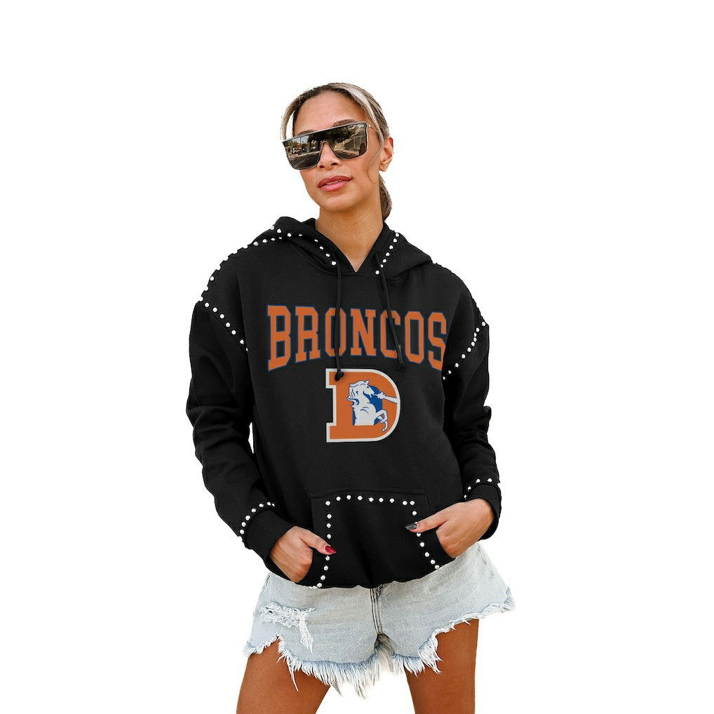 Denver Broncos  Gameday Couture Women's Studded Pullover Hoodie