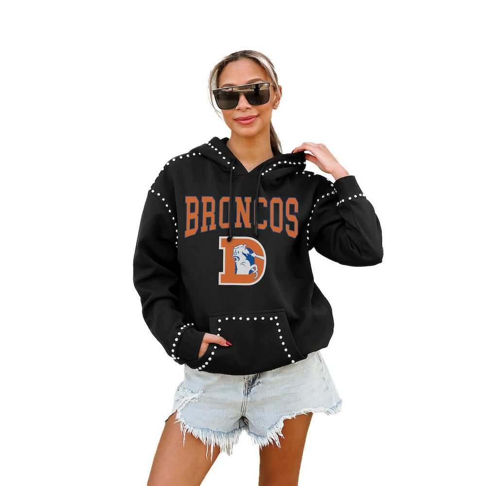Denver Broncos  Gameday Couture Women's Studded Pullover Hoodie