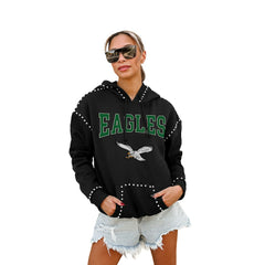 Philadelphia Eagles  Gameday Couture Women's Studded Pullover Hoodie