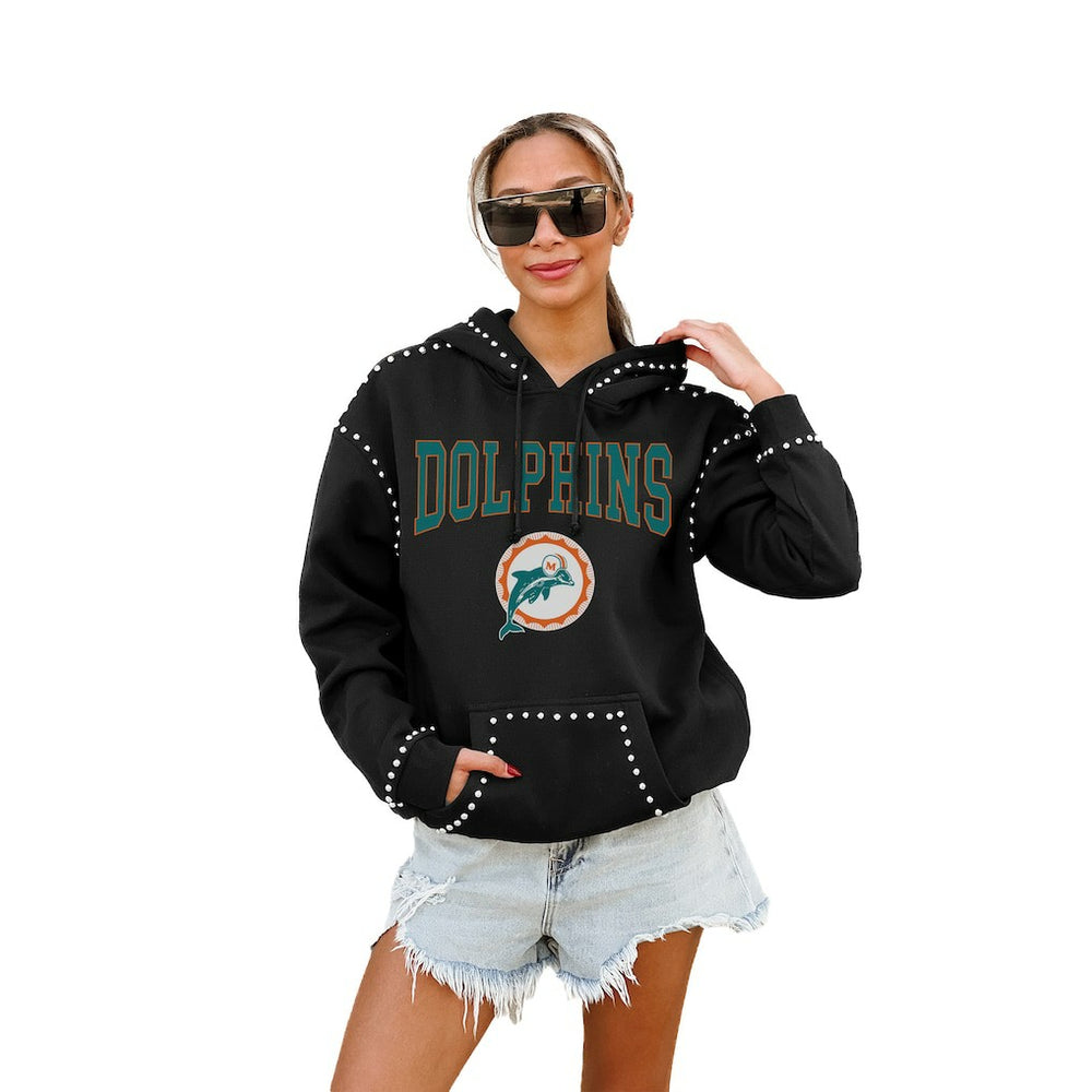Miami Dolphins  Gameday Couture Women's Studded Pullover Hoodie