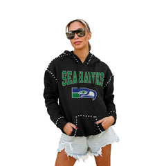 Seattle Seahawks  Gameday Couture Women's Studded Pullover Hoodie